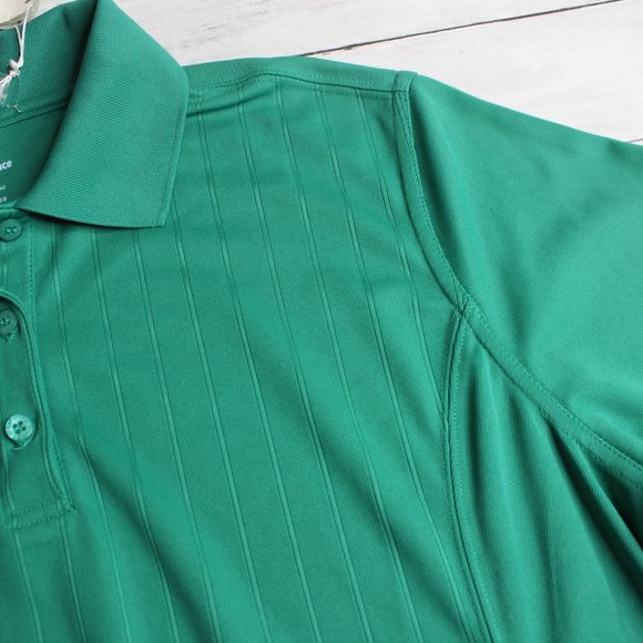 E Performance Women's Golf Polo Size L Green Knit Moisture Wick - Picture 4 of 5